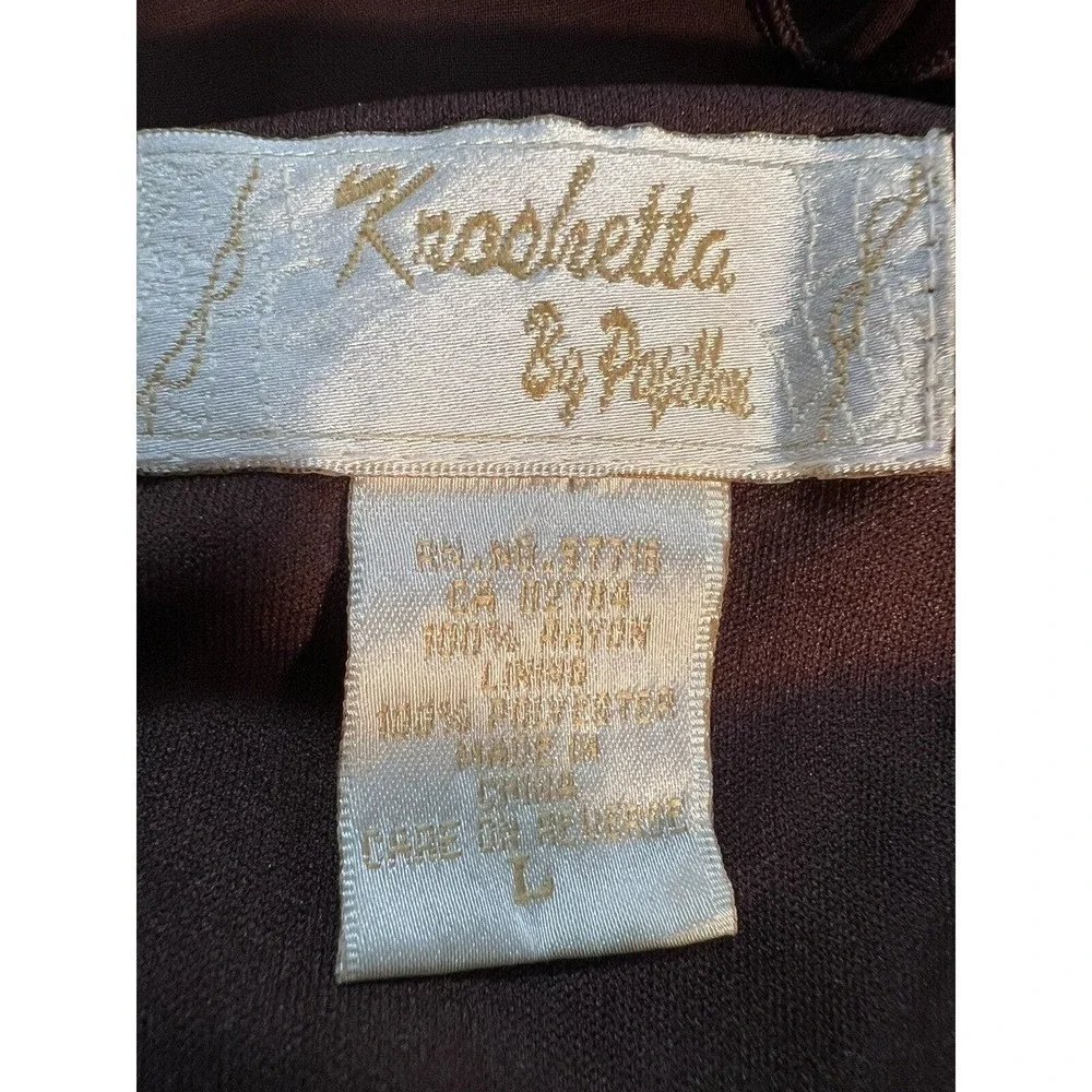 Kroshetta Papillon Womens Beaded Crochet Gown Large Hand Made Embroidered‎ - Picture 16 of 16